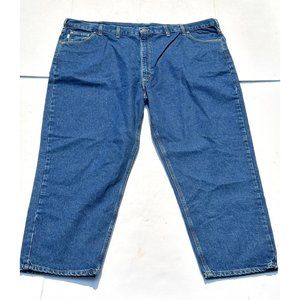 NWT Carhartt Pant Men's 52 x 30 Blue Denim Relaxed Fit Jeans Tapered Leg